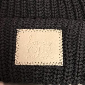 NWOT Love Your Melon Dark Charcoal Cuffed Beanie